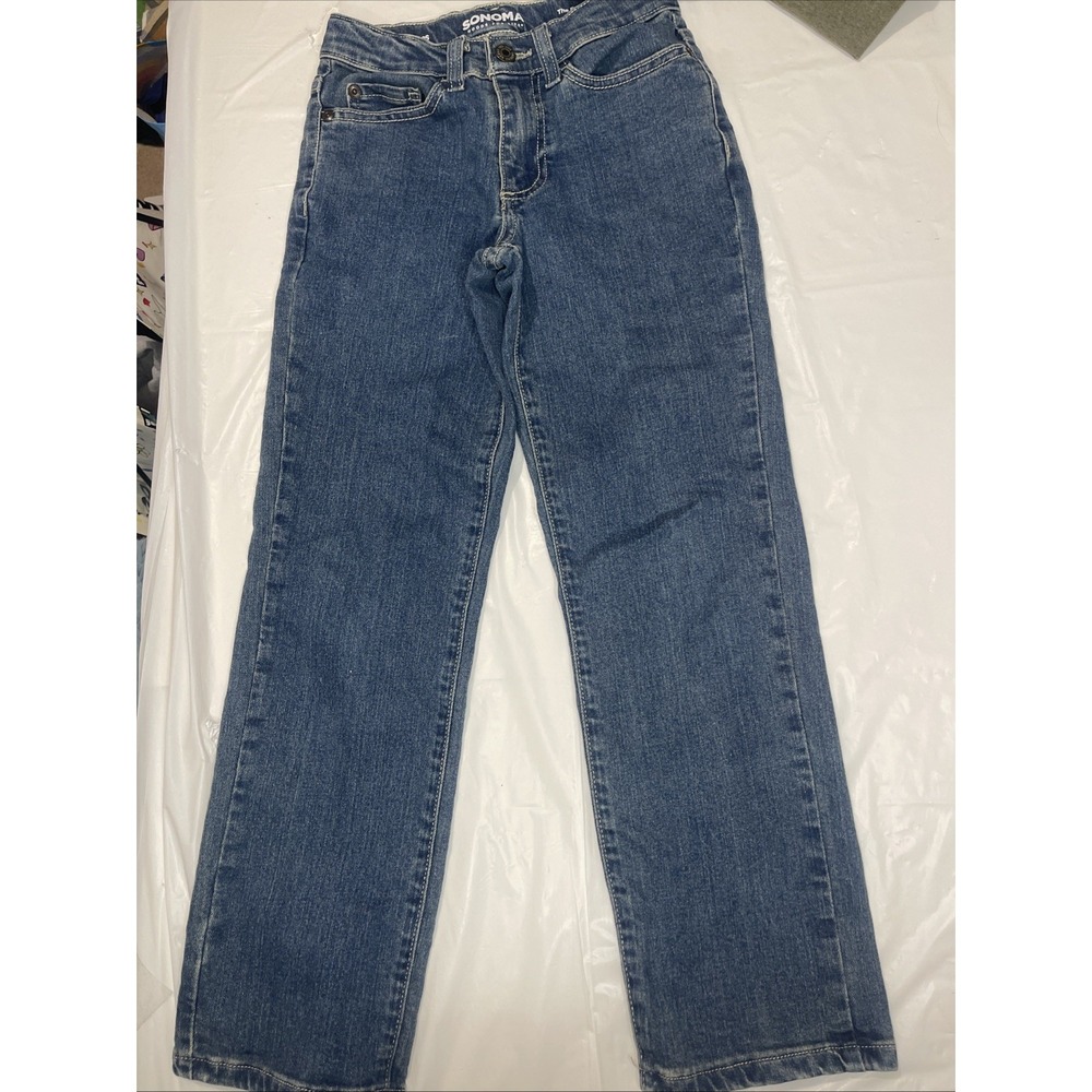 Sonoma Kids 8 Short Straight Blue Jeans Adjustable Waist